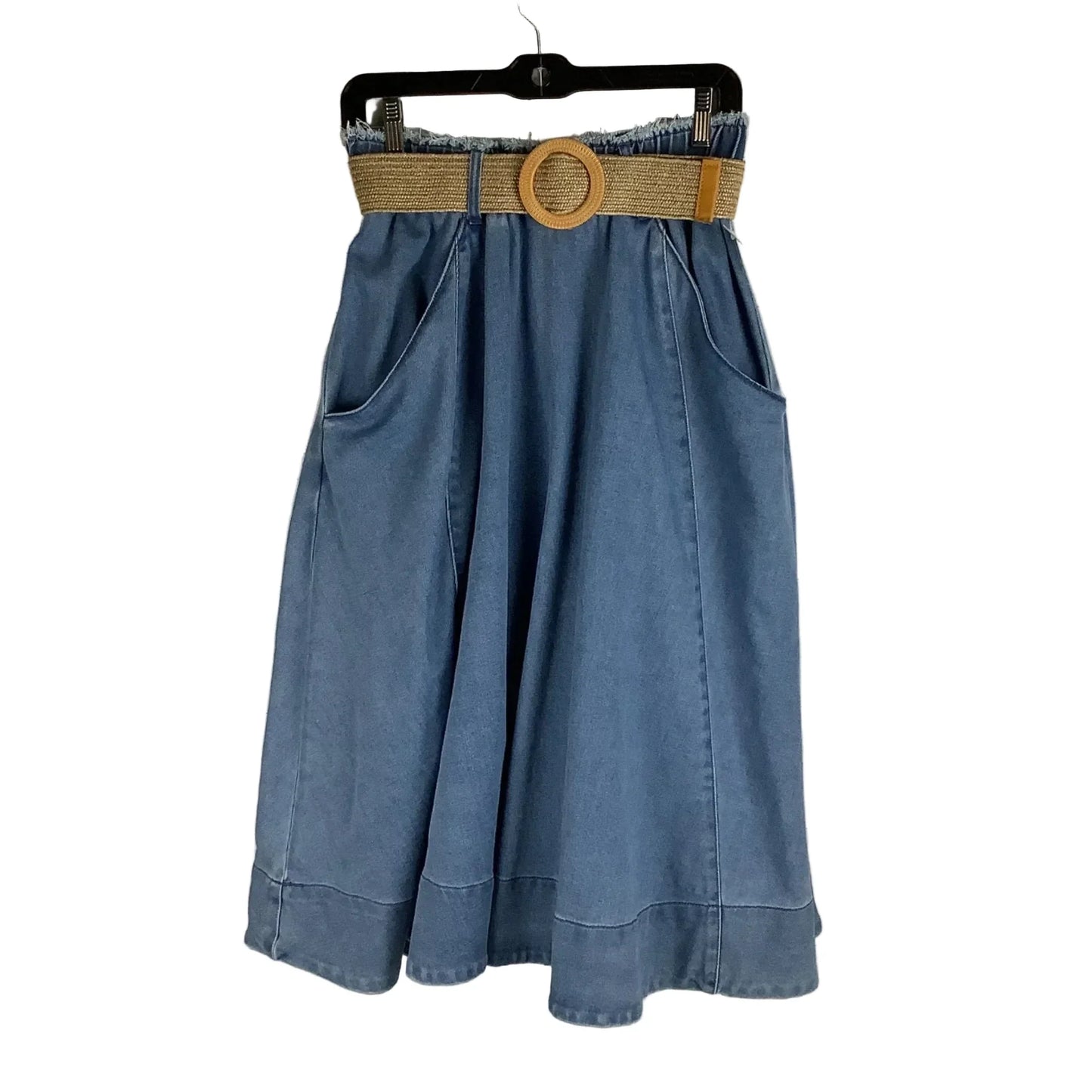 Skirt Midi By A Loves A In Blue Denim, Size: M