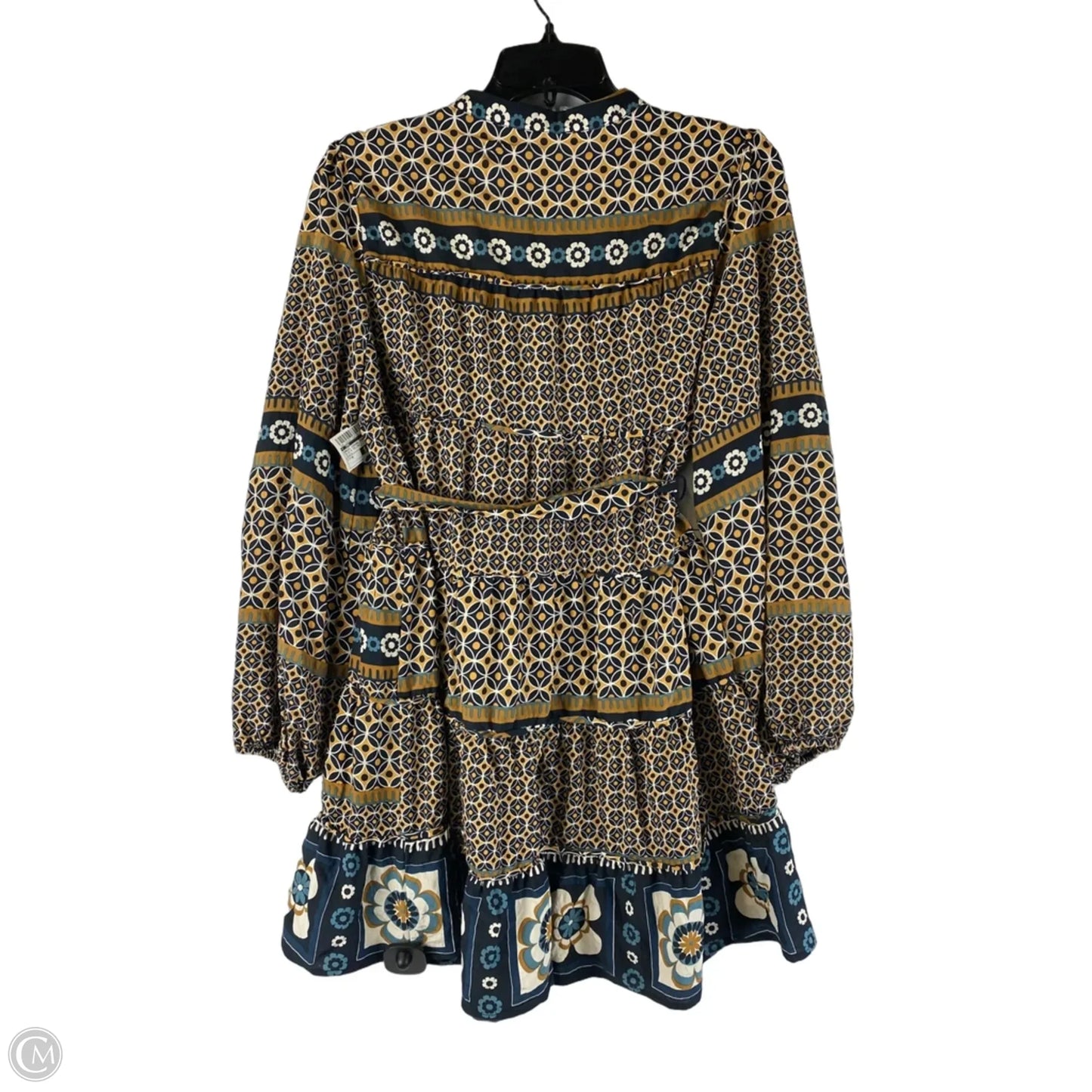 Dress Casual Short By Cmc In Blue & Yellow, Size: M