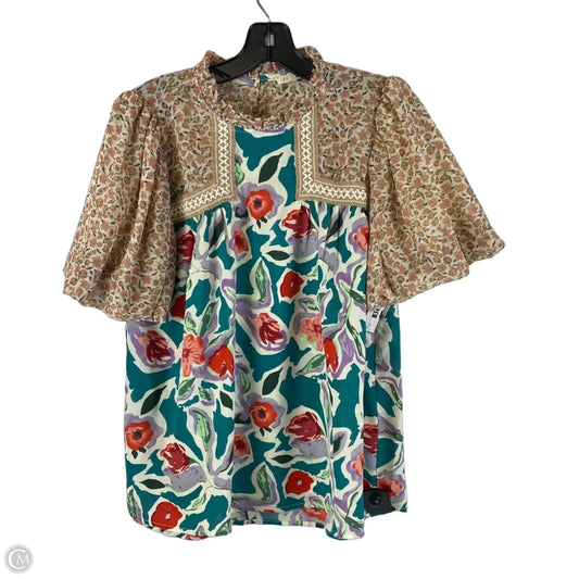 Top Short Sleeve By Jodifl In Multi-colored, Size: M