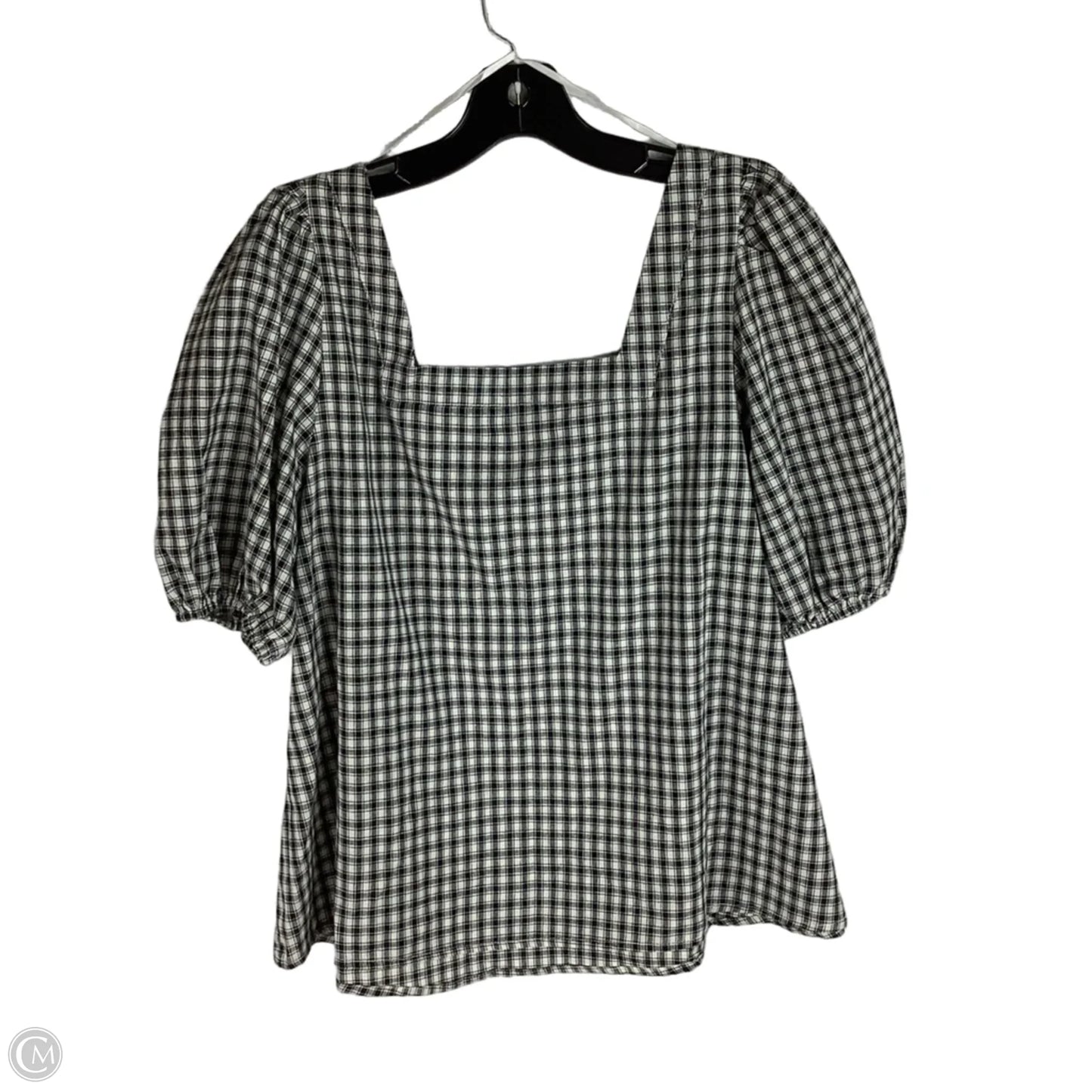 Top Short Sleeve By Petal & Pup In Black & White, Size: 8