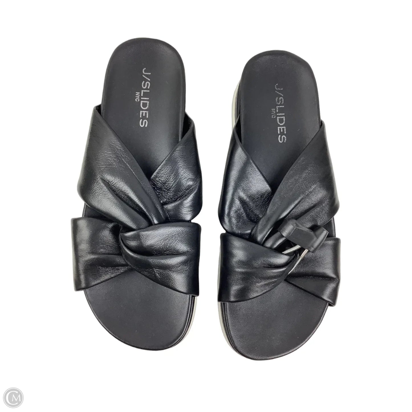 Sandals Heels Platform By J Slides In Black, Size: 9