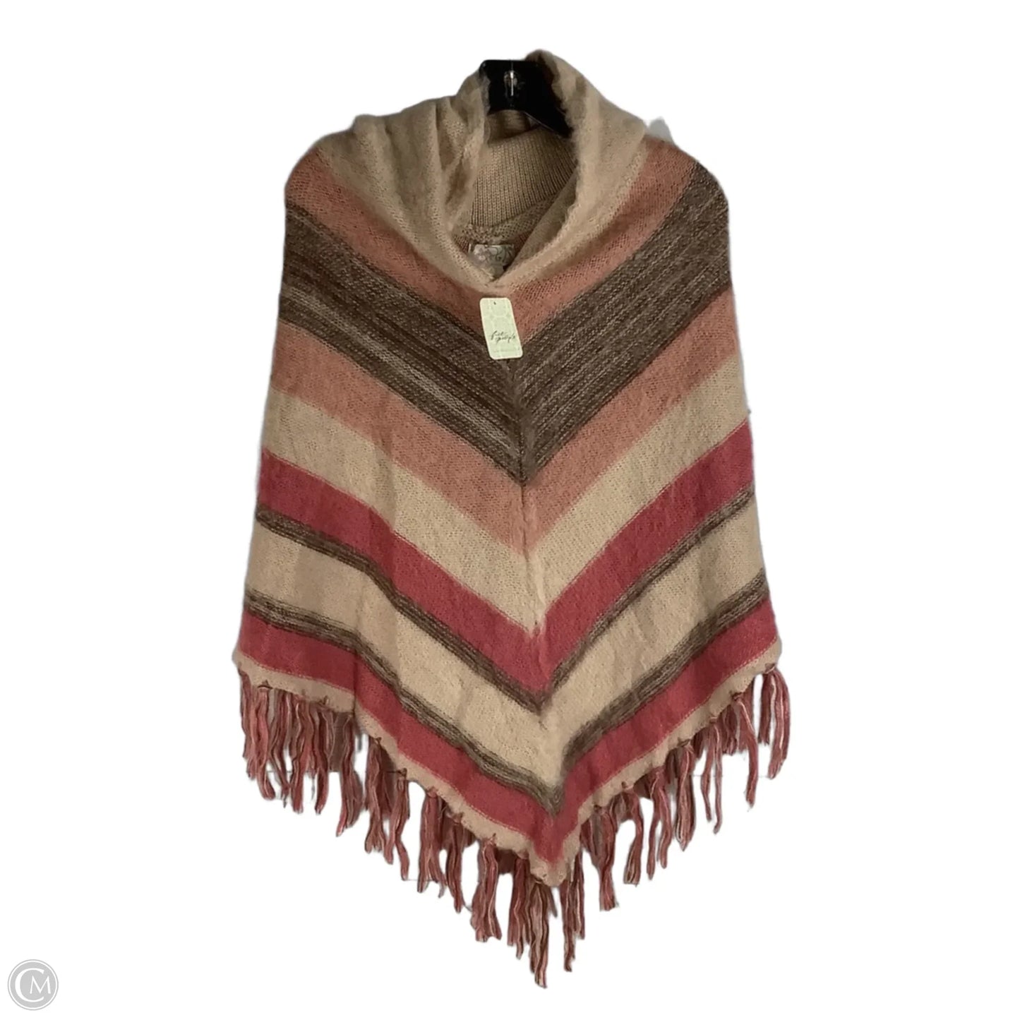 Poncho By Free People In Brown & Pink, Size: Osfm