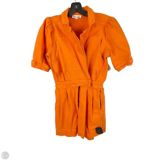 Romper By Day + Moon In Orange, Size: S