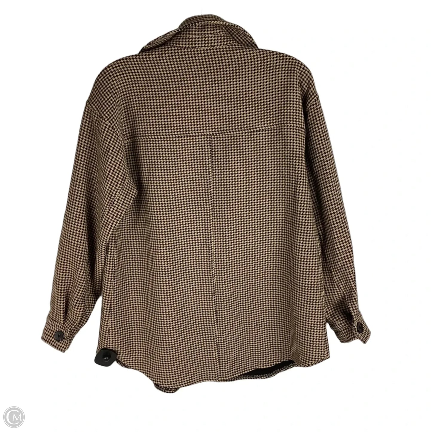 Jacket Shirt By Current Air In Black & Tan, Size: Xs