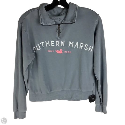 Sweatshirt Collar By Cmb In Blue & White, Size: S