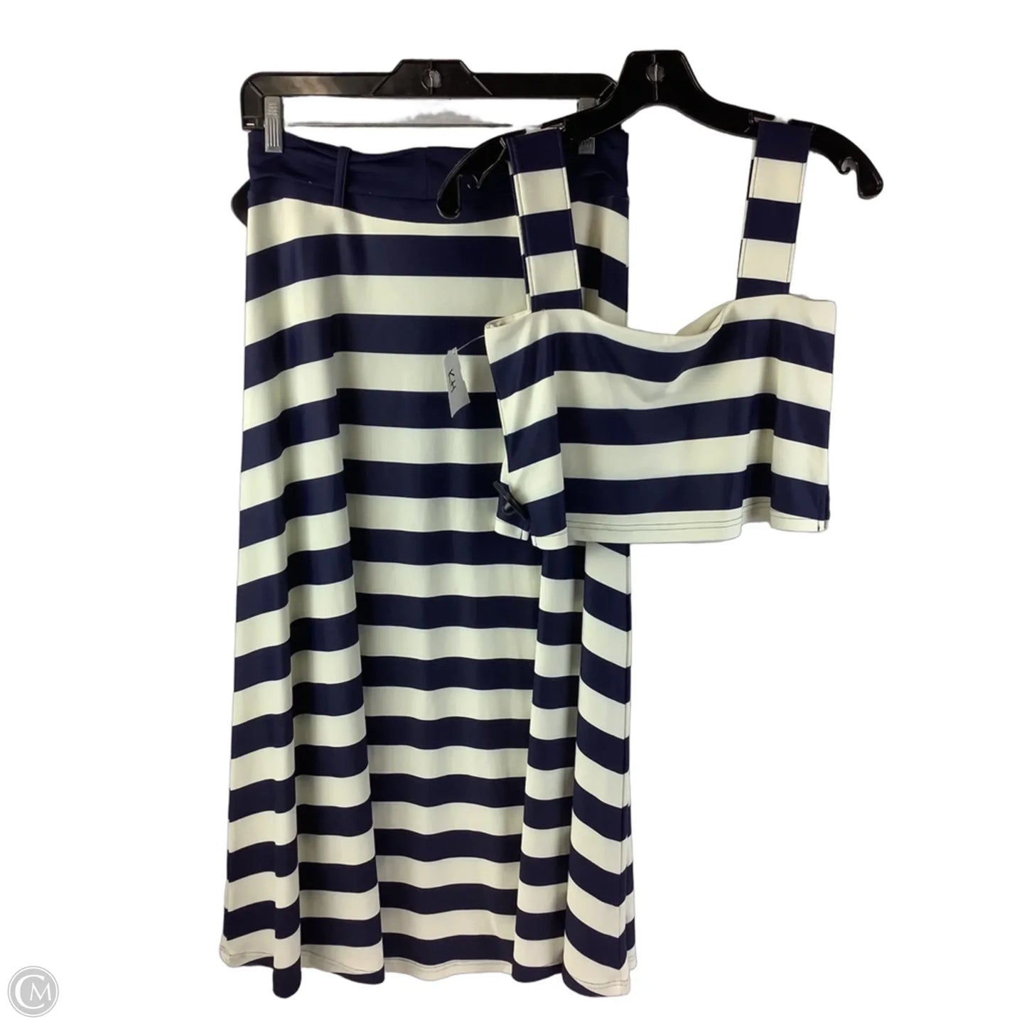 Skirt Set 2pc By Cma In Blue & White, Size: S