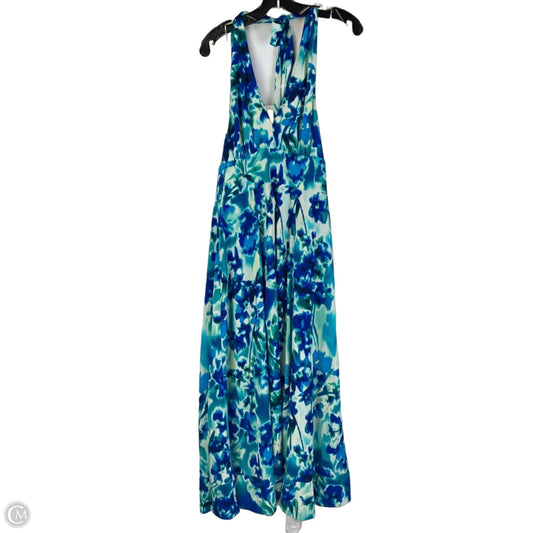 Dress Party Long By Dkny In Blue & White, Size: 10