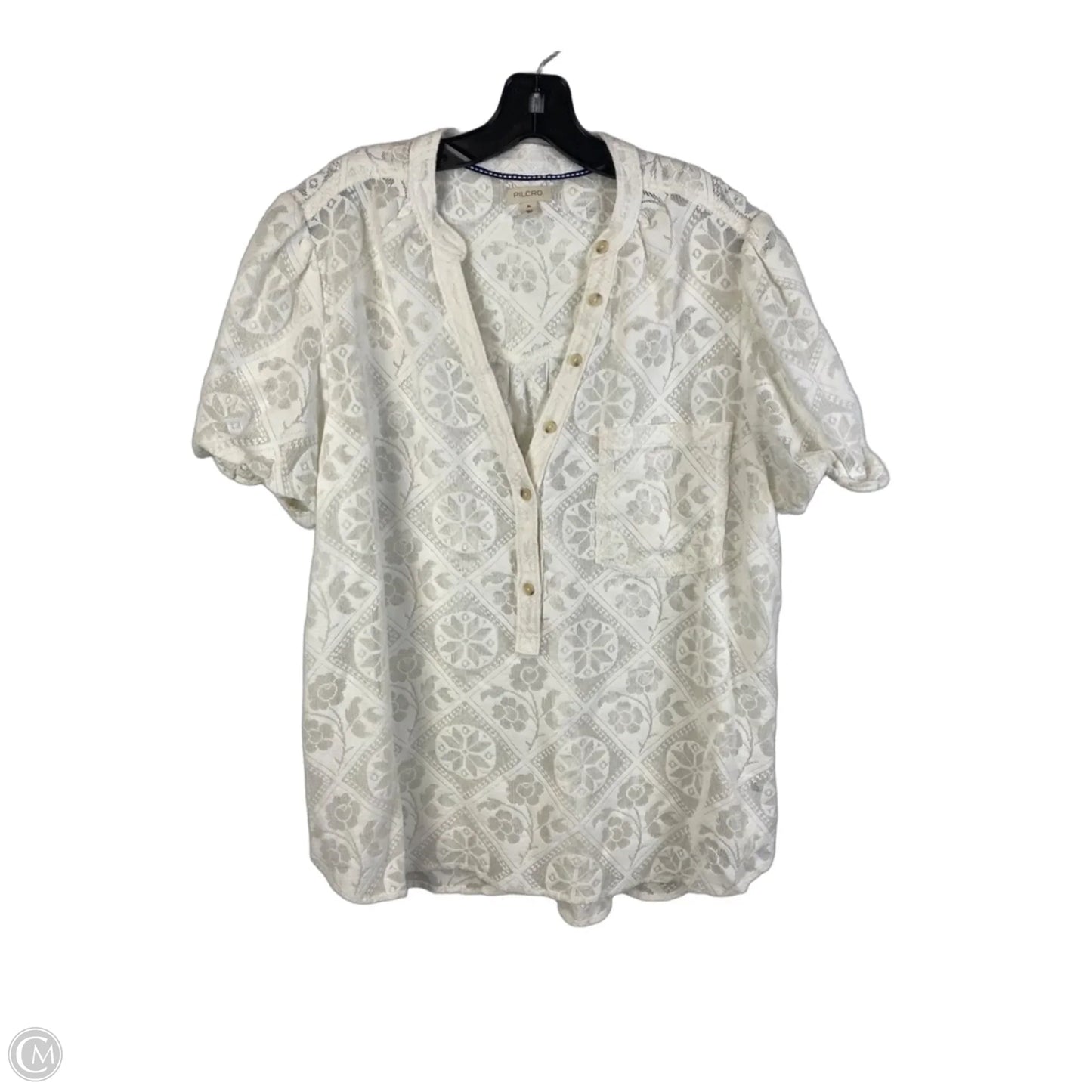 Top Short Sleeve By Pilcro In White, Size: Xl