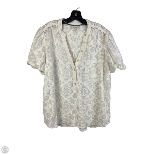 Top Short Sleeve By Pilcro In White, Size: Xl