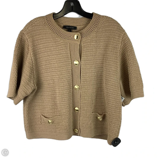 Top Short Sleeve By Ann Taylor In Tan, Size: L