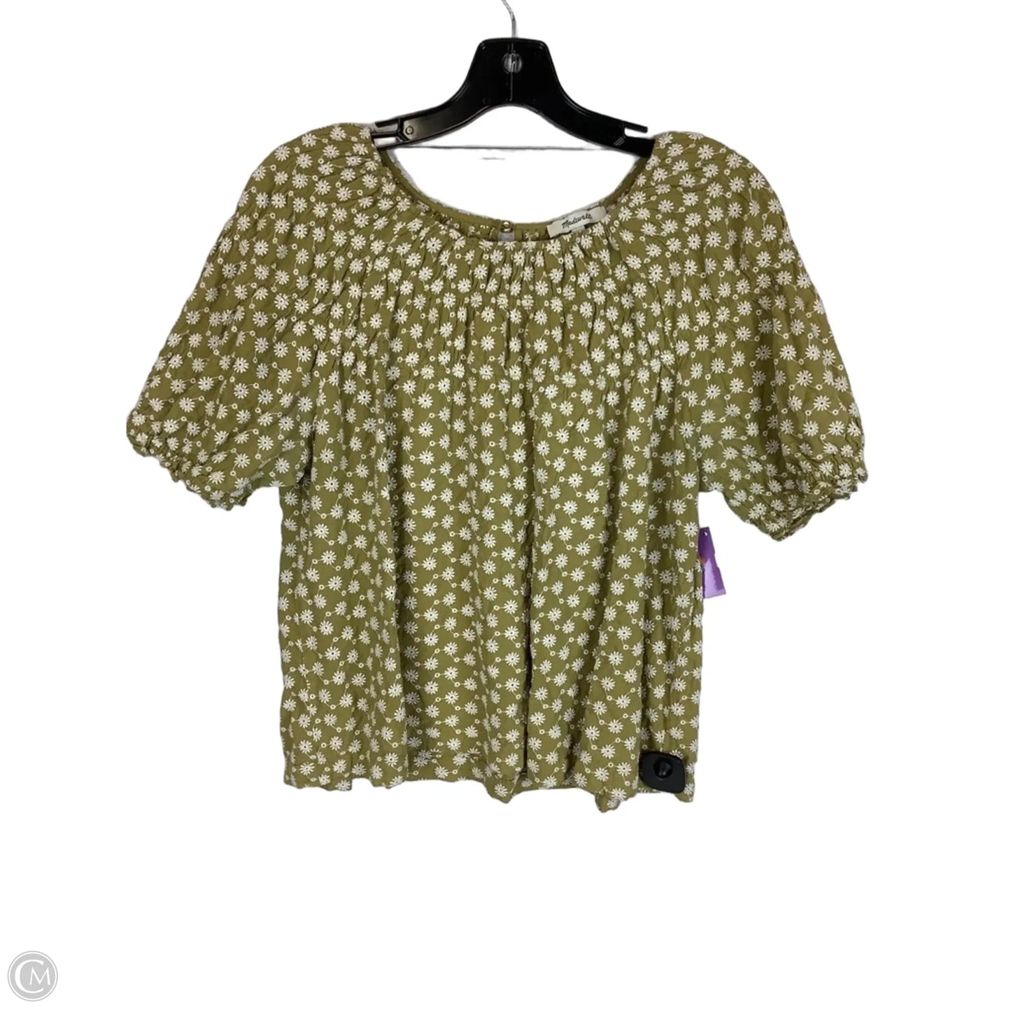 Top Short Sleeve By Madewell In Green, Size: L