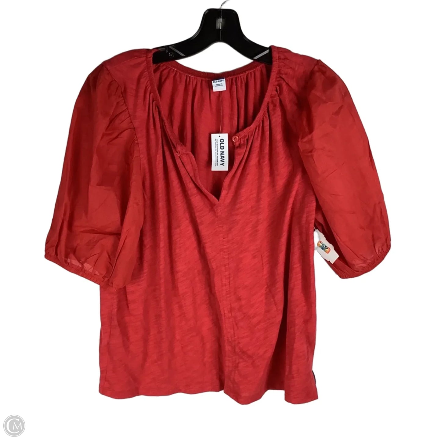 Top Short Sleeve By Old Navy In Red, Size: M