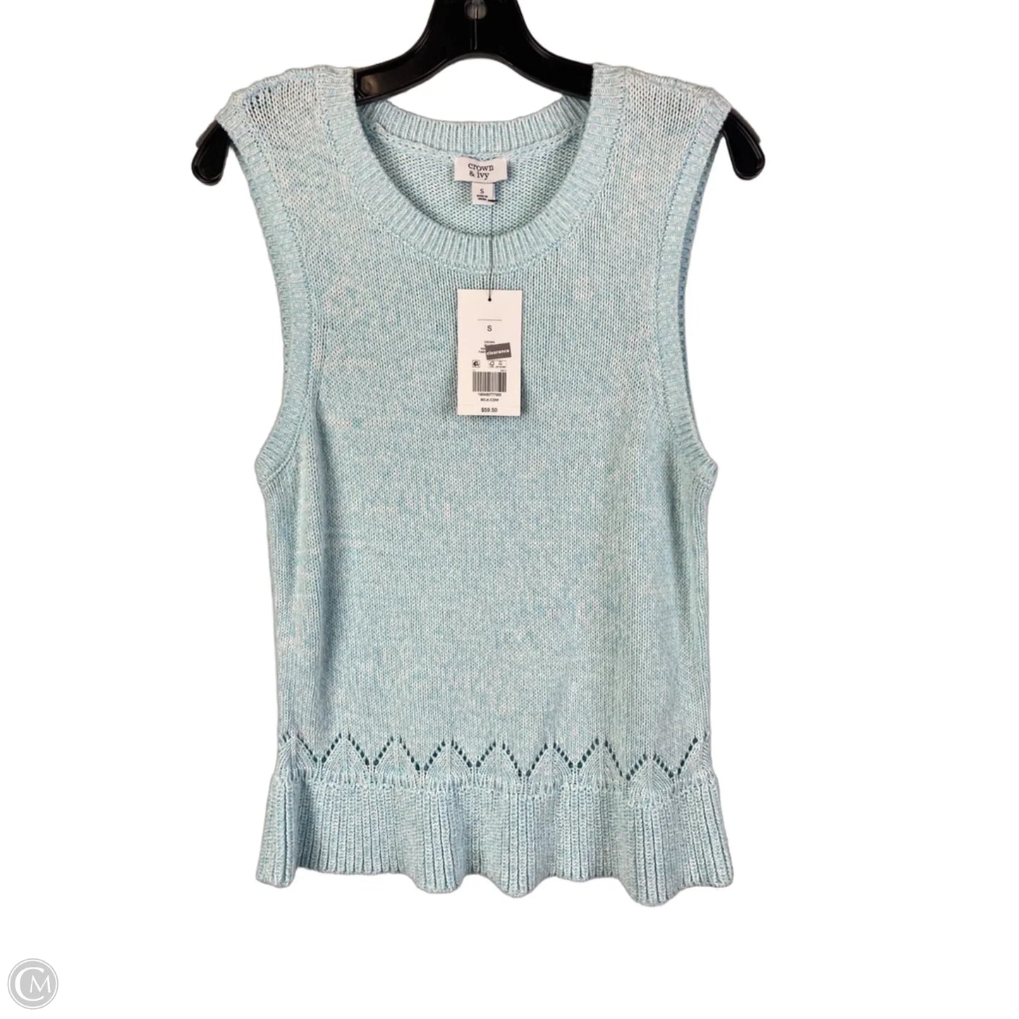 Top Sleeveless By Crown And Ivy In Blue, Size: S
