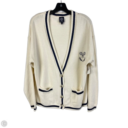 Cardigan By Bobeau In Cream, Size: L