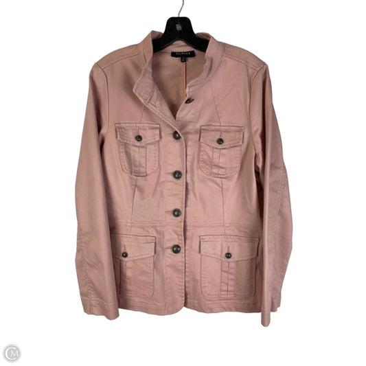 Jacket Denim By Talbots In Pink, Size: M