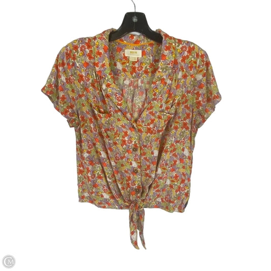 Top Short Sleeve By Maeve In Floral Print, Size: 10