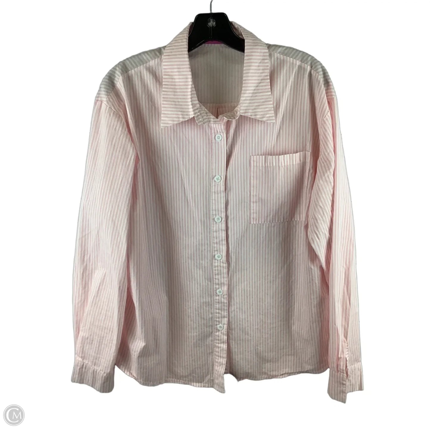 Top Long Sleeve By Edikted In Striped Pattern, Size: M