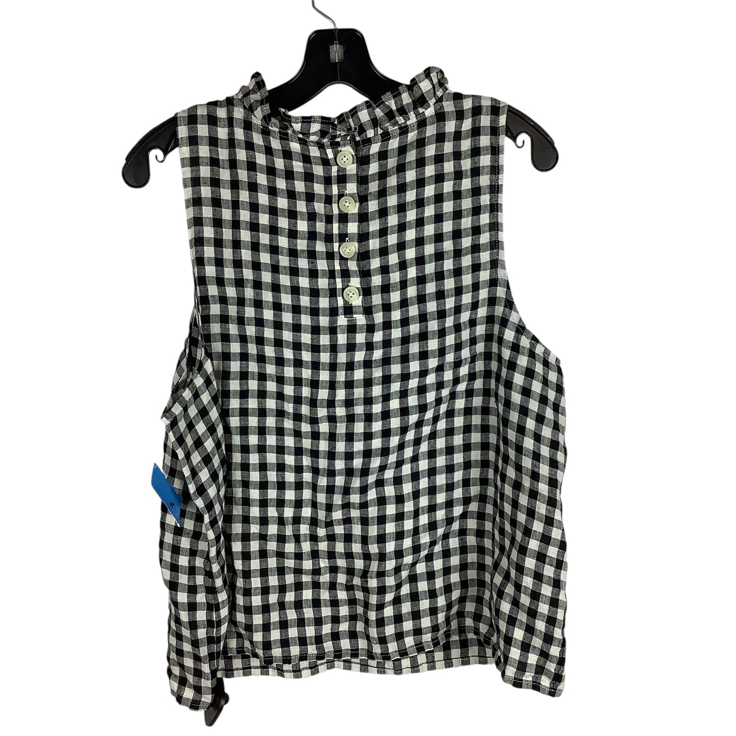 Top Sleeveless By J. Crew In Checkered Pattern, Size: L