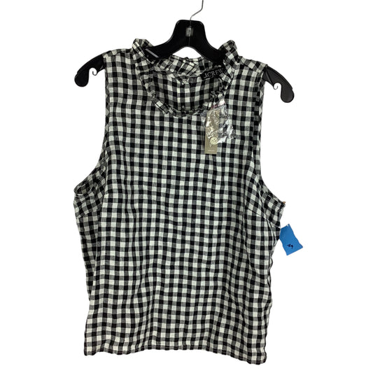 Top Sleeveless By J. Crew In Checkered Pattern, Size: L