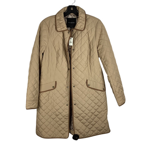 Coat Puffer & Quilted By Talbots In Tan, Size: S