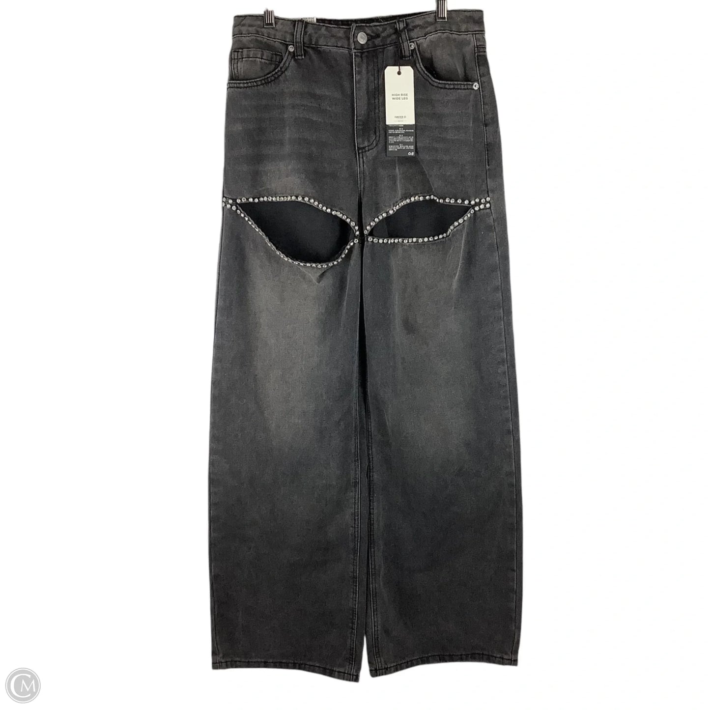 Jeans Straight By Forever 21 In Grey Denim, Size: 6/28