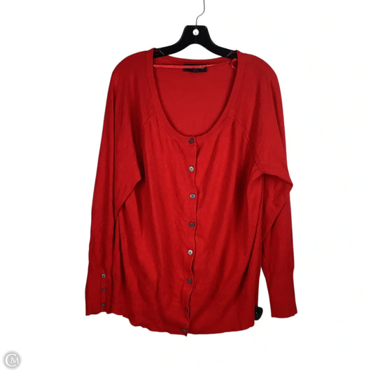 Cardigan By Lane Bryant In Red, Size: 1x