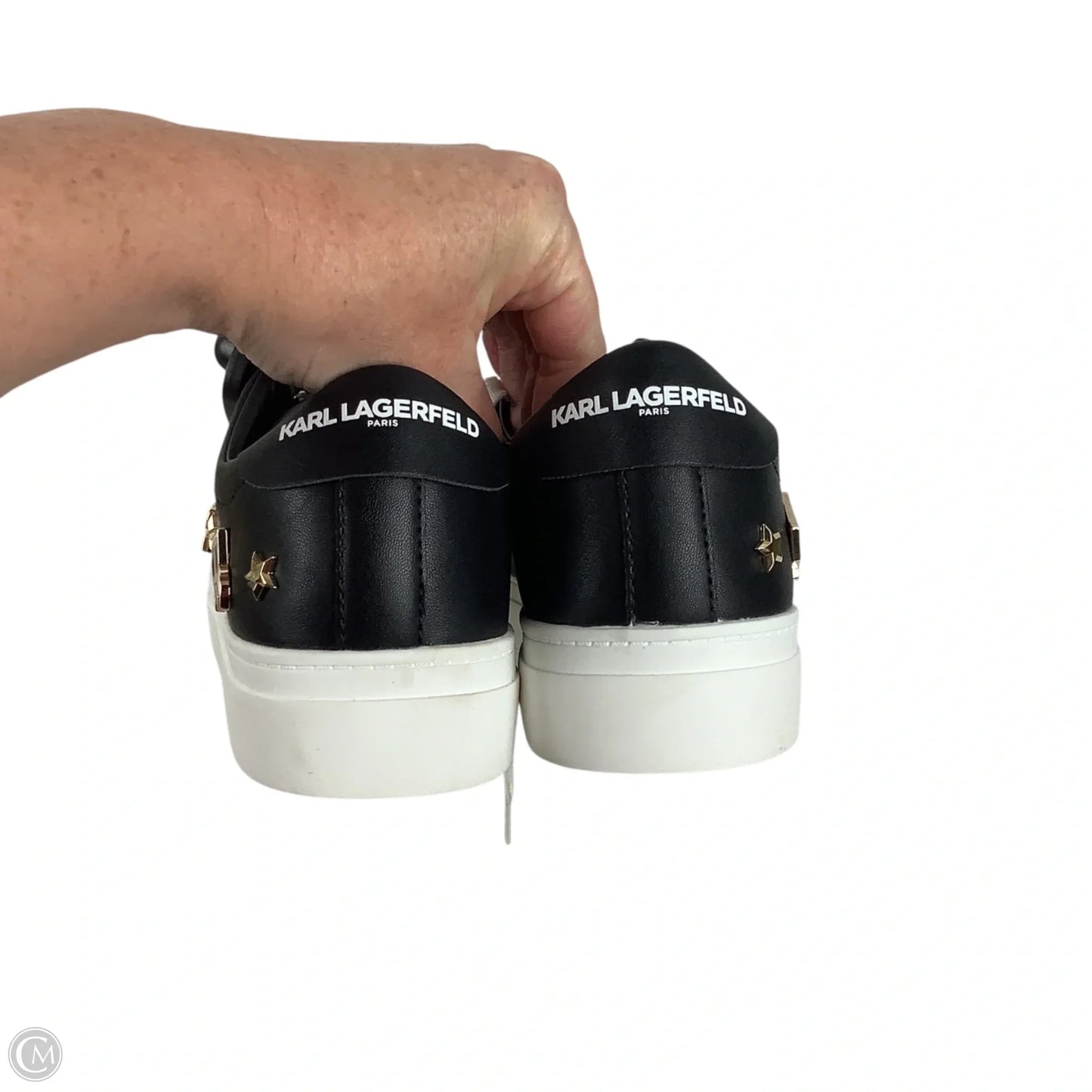 Shoes Designer By Karl Lagerfeld In Black, Size: 8.5