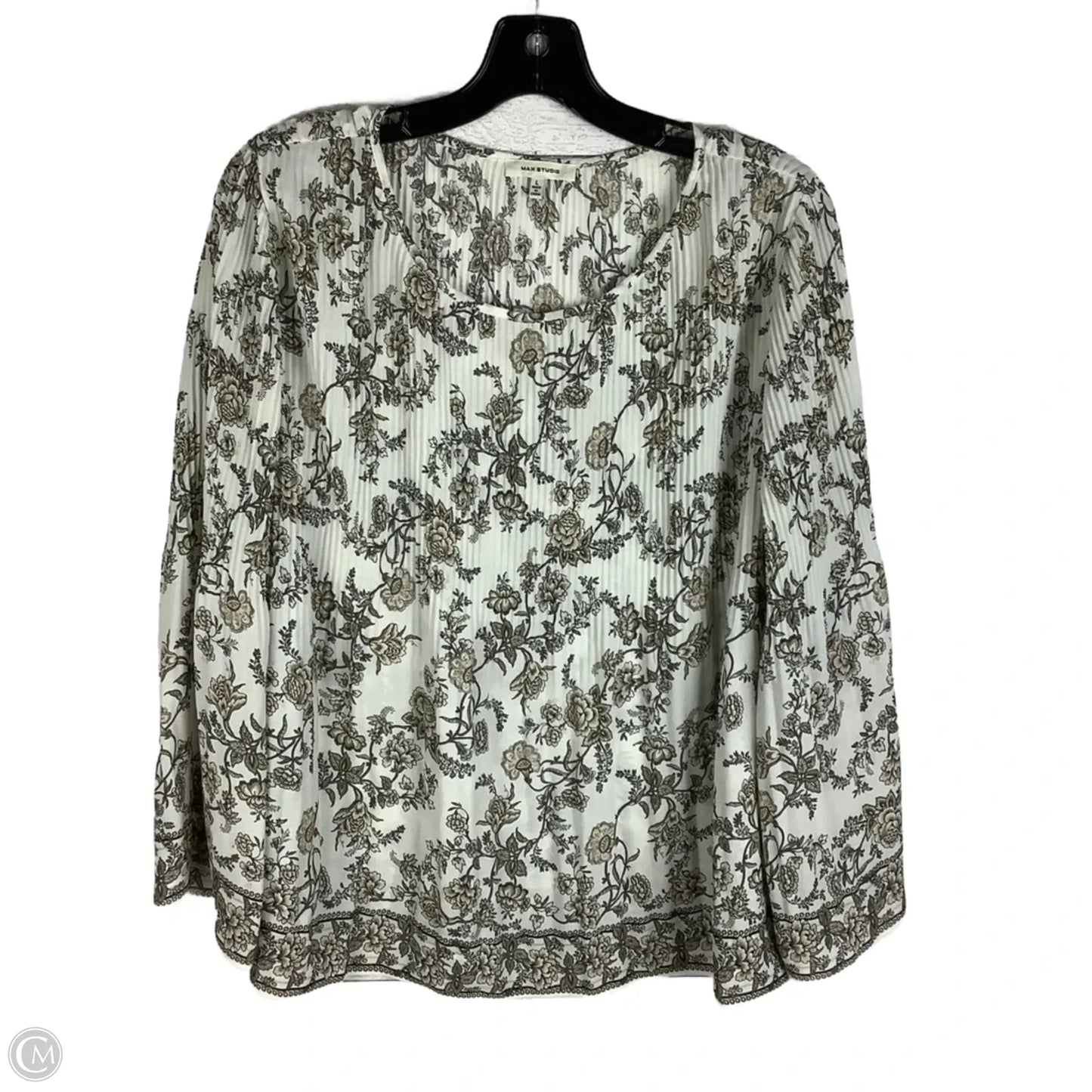 Top Long Sleeve By Max Studio In Floral Print, Size: L