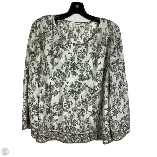 Top Long Sleeve By Max Studio In Floral Print, Size: L