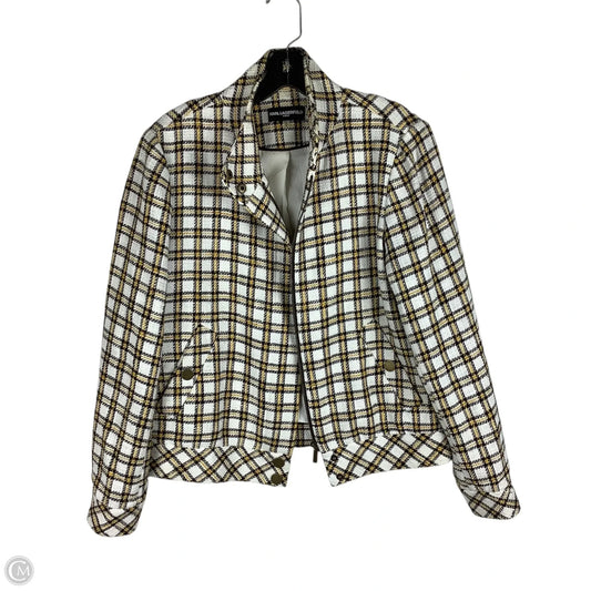 Jacket Designer By Karl Lagerfeld In Plaid Pattern, Size: S