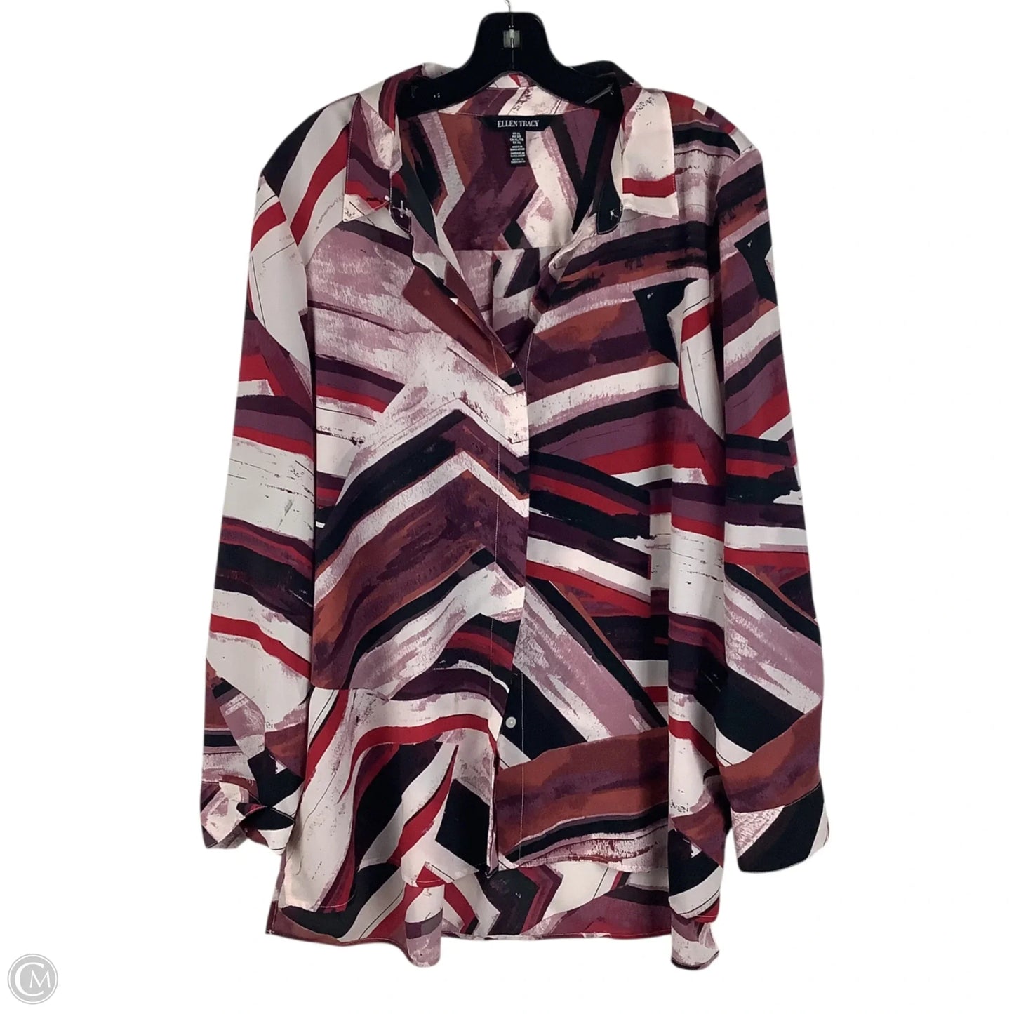 Top Long Sleeve By Ellen Tracy In Red, Size: Xl