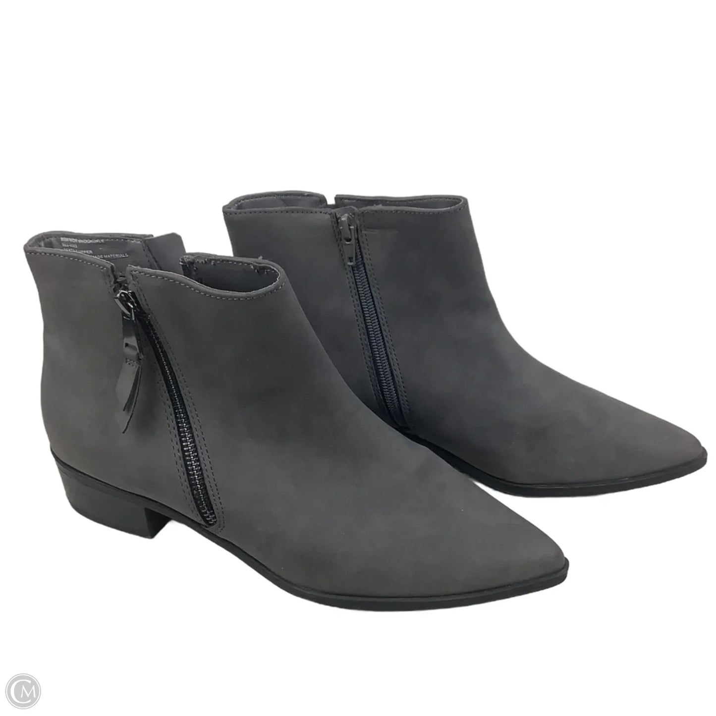 Boots Ankle Heels By Worthington In Grey, Size: 9.5