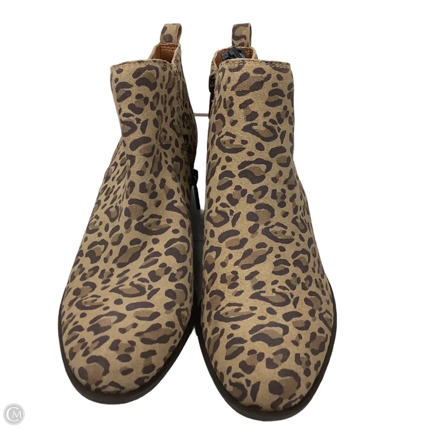 Boots Ankle Heels By Lucky Brand In Animal Print, Size: 9.5