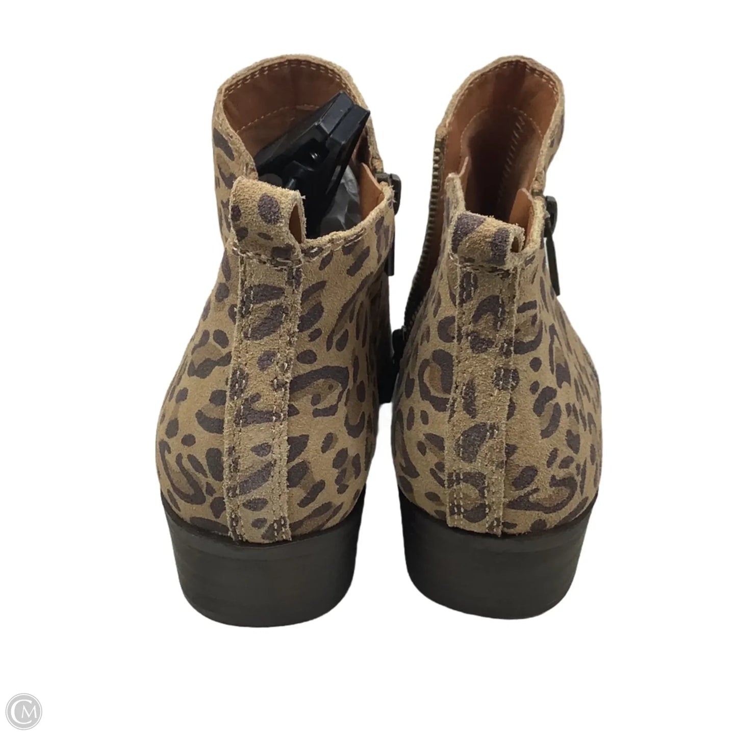 Boots Ankle Heels By Lucky Brand In Animal Print, Size: 9.5