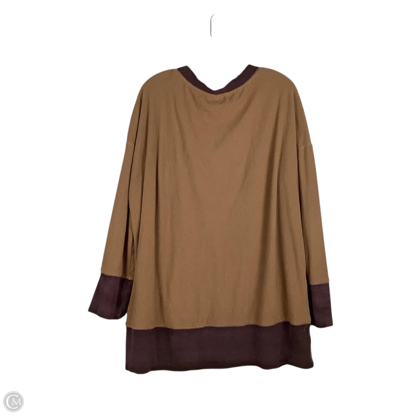 Top Long Sleeve By Entro In Brown, Size: L