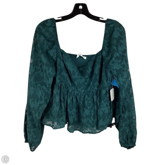 Top Long Sleeve By Altard State In Teal, Size: Xl