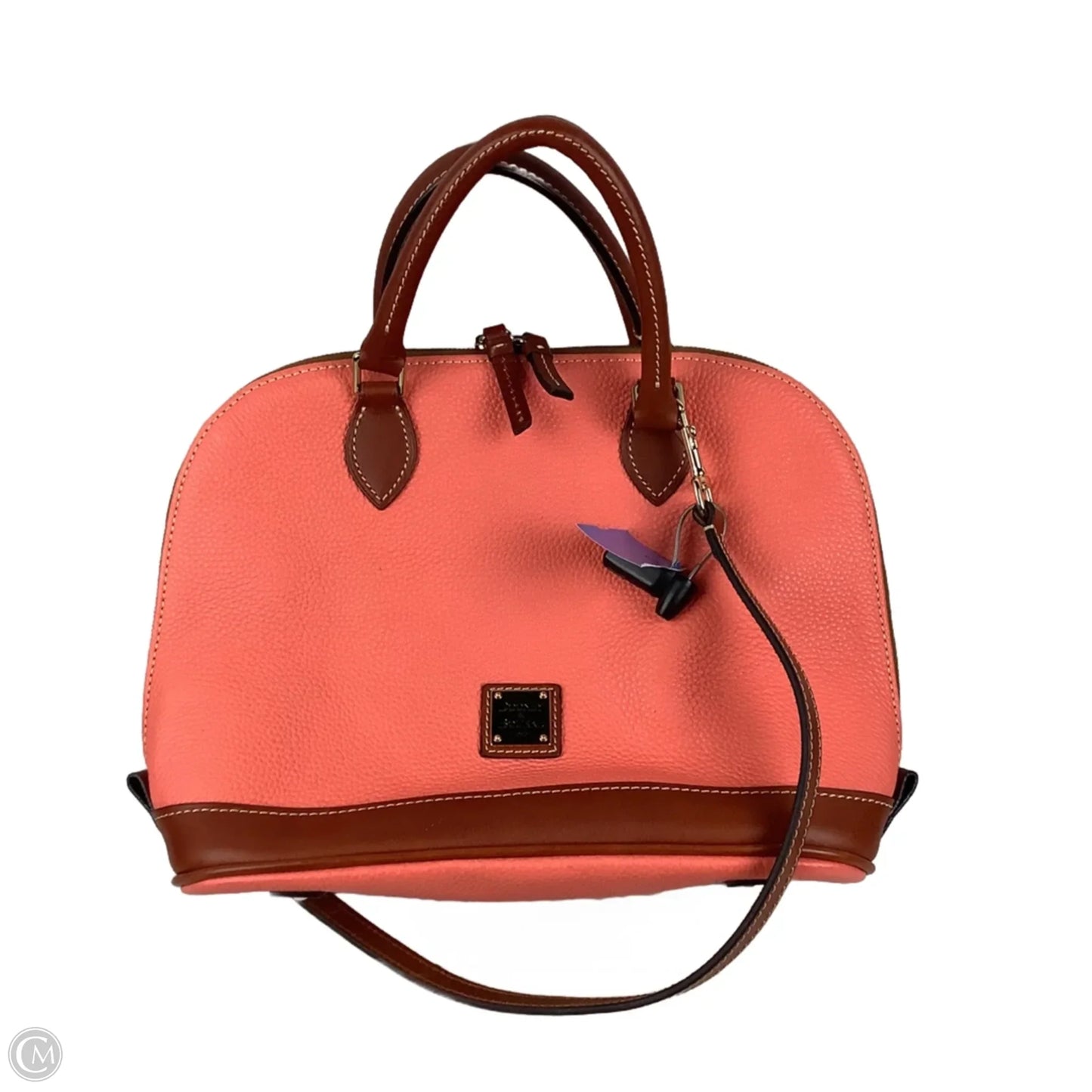 Handbag Leather By Dooney And Bourke, Size: Medium