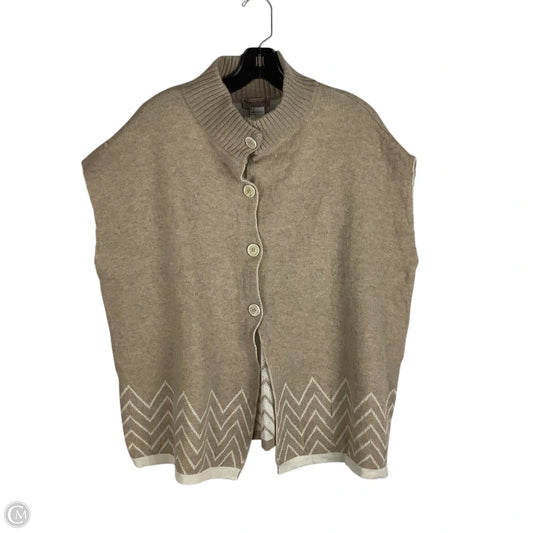 Vest Sweater By Clothes Mentor In Tan, Size: Osfm