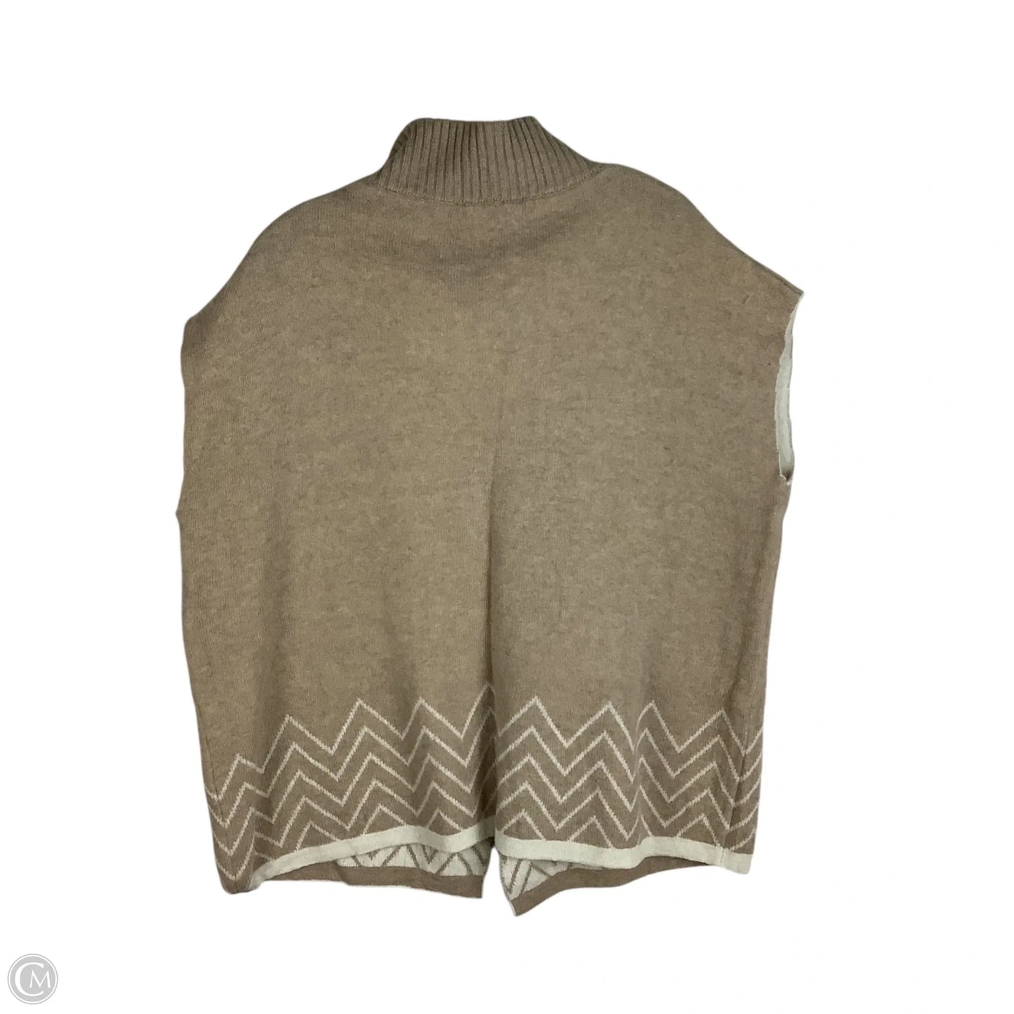 Vest Sweater By Clothes Mentor In Tan, Size: Osfm