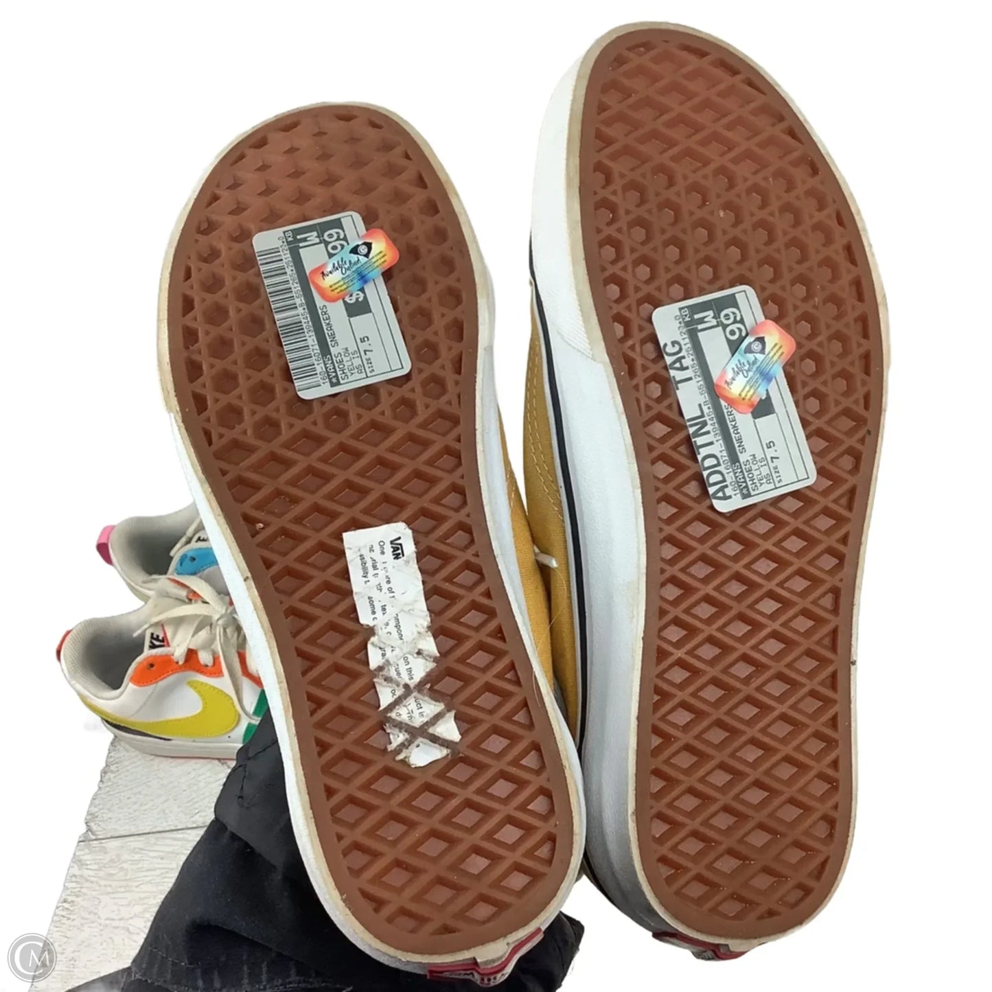 Shoes Sneakers By Vans In Yellow, Size: 7.5