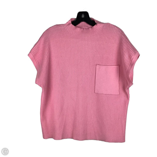 Sweater Short Sleeve By Clothes Mentor In Pink, Size: L