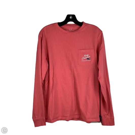 Top Long Sleeve Basic By Vineyard Vines In Pink, Size: S