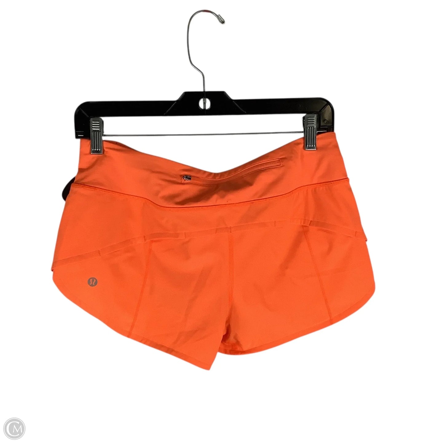 Athletic Shorts By Lululemon In Orange, Size: 6