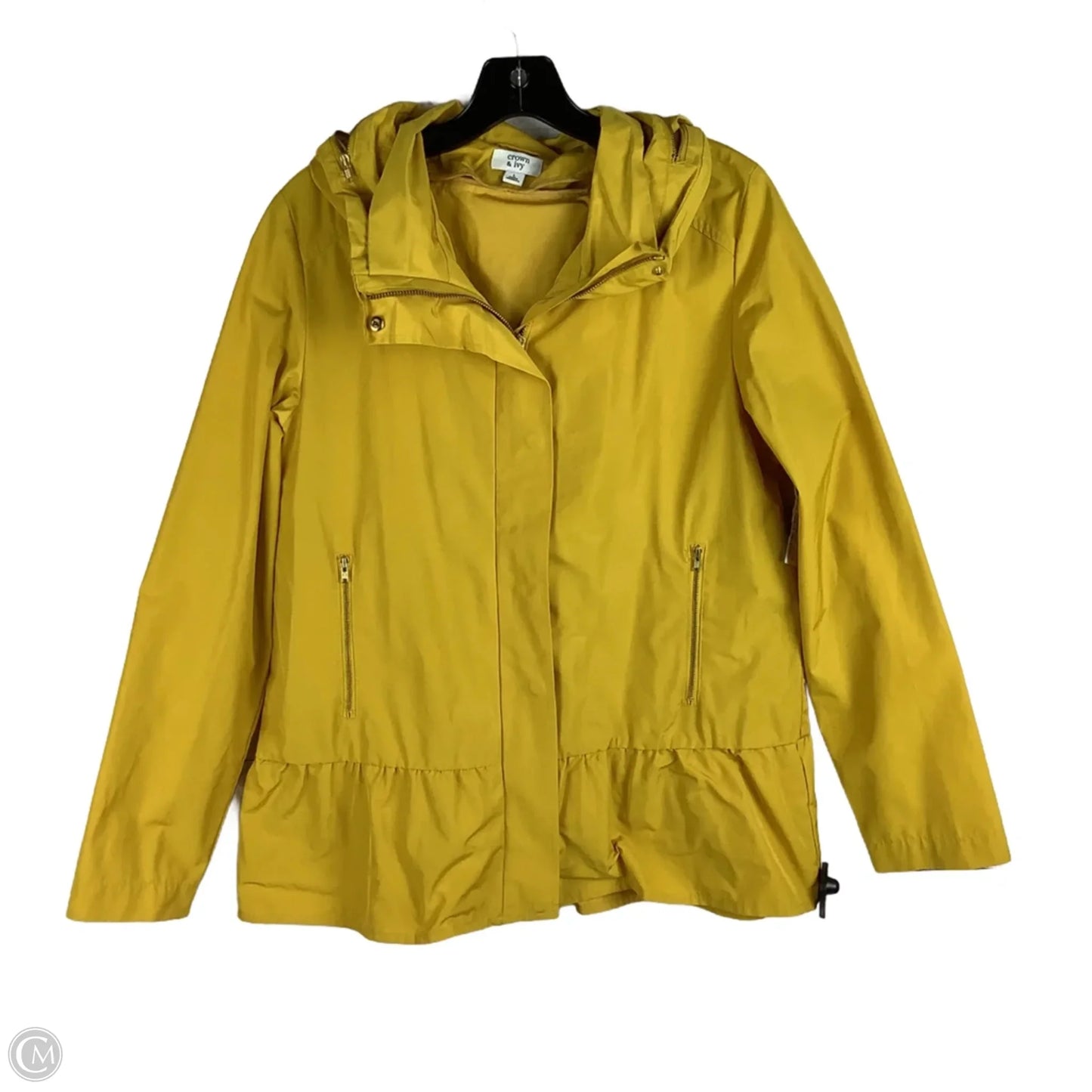 Jacket Windbreaker By Crown And Ivy In Yellow, Size: L