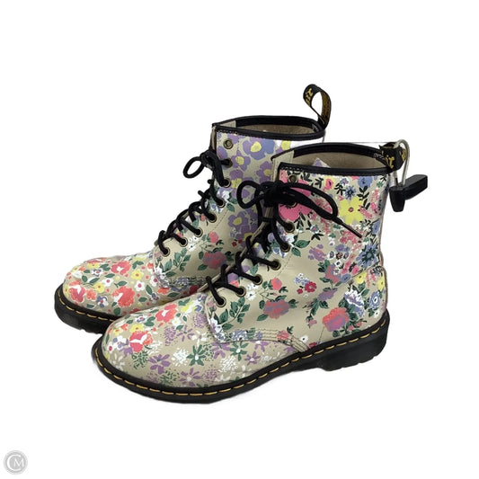 Boots Combat By Dr Martens In Floral Print, Size: 10
