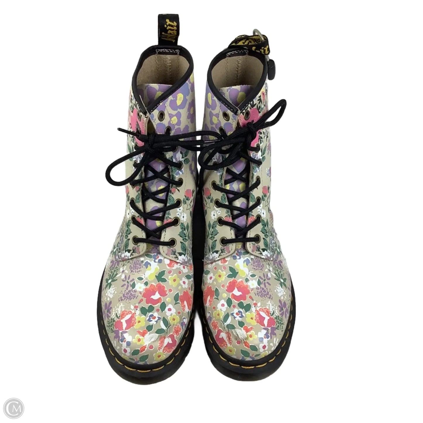 Boots Combat By Dr Martens In Floral Print, Size: 10
