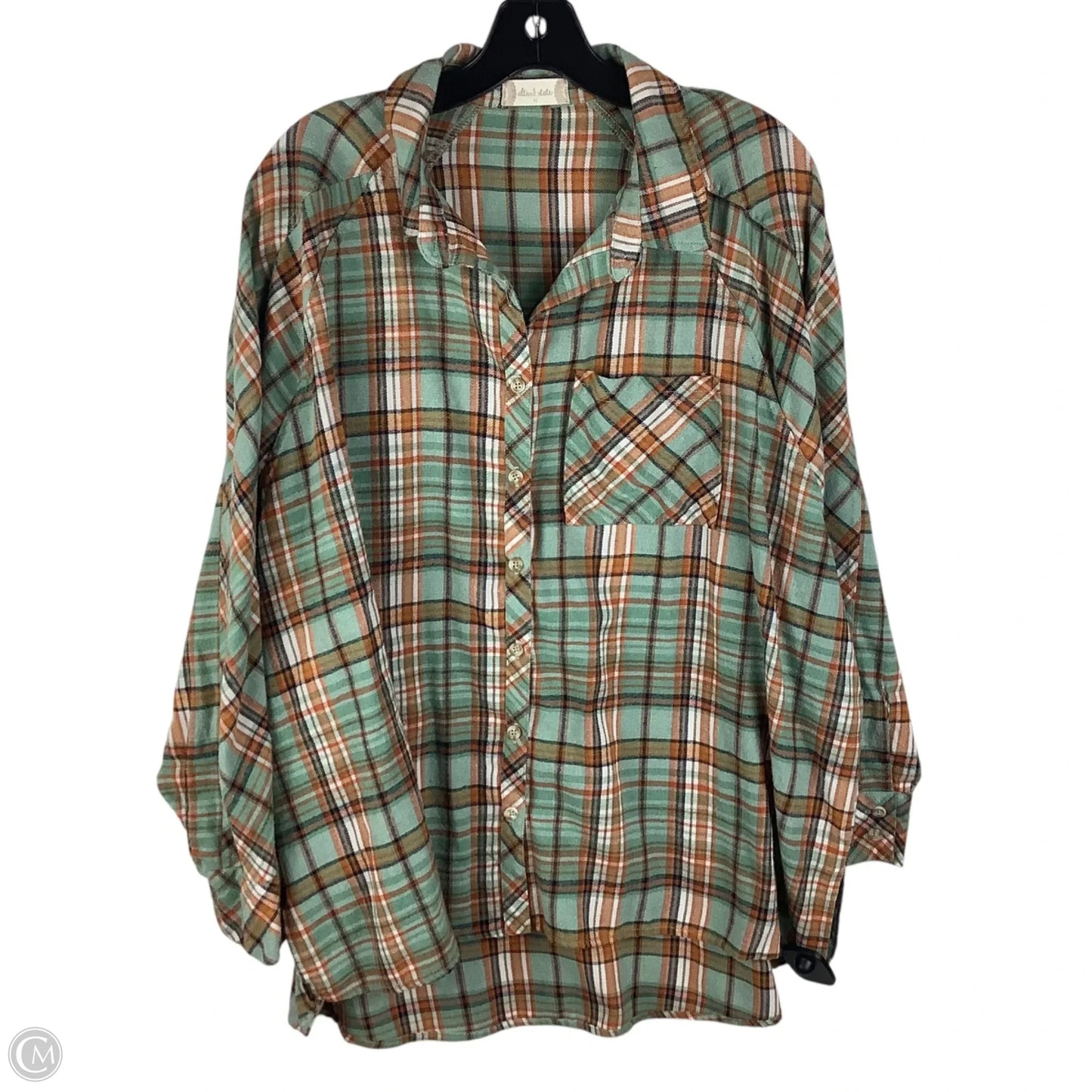 Top Long Sleeve By Altard State In Plaid Pattern, Size: M