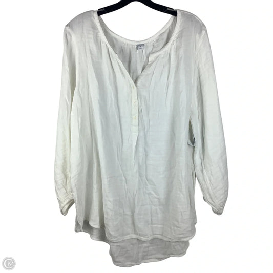 Top Long Sleeve By Old Navy In White, Size: Xl