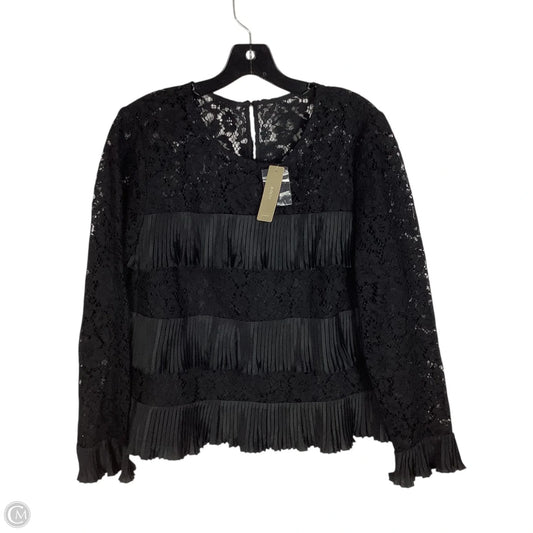 Top Long Sleeve By J. Crew In Black, Size: 14