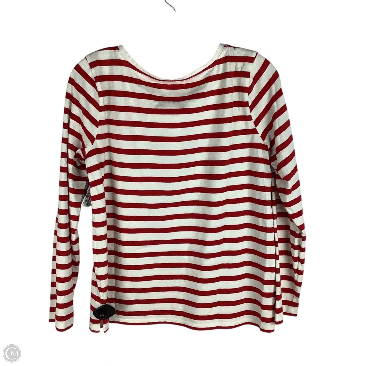 Top Long Sleeve By Talbots In Striped Pattern, Size: M